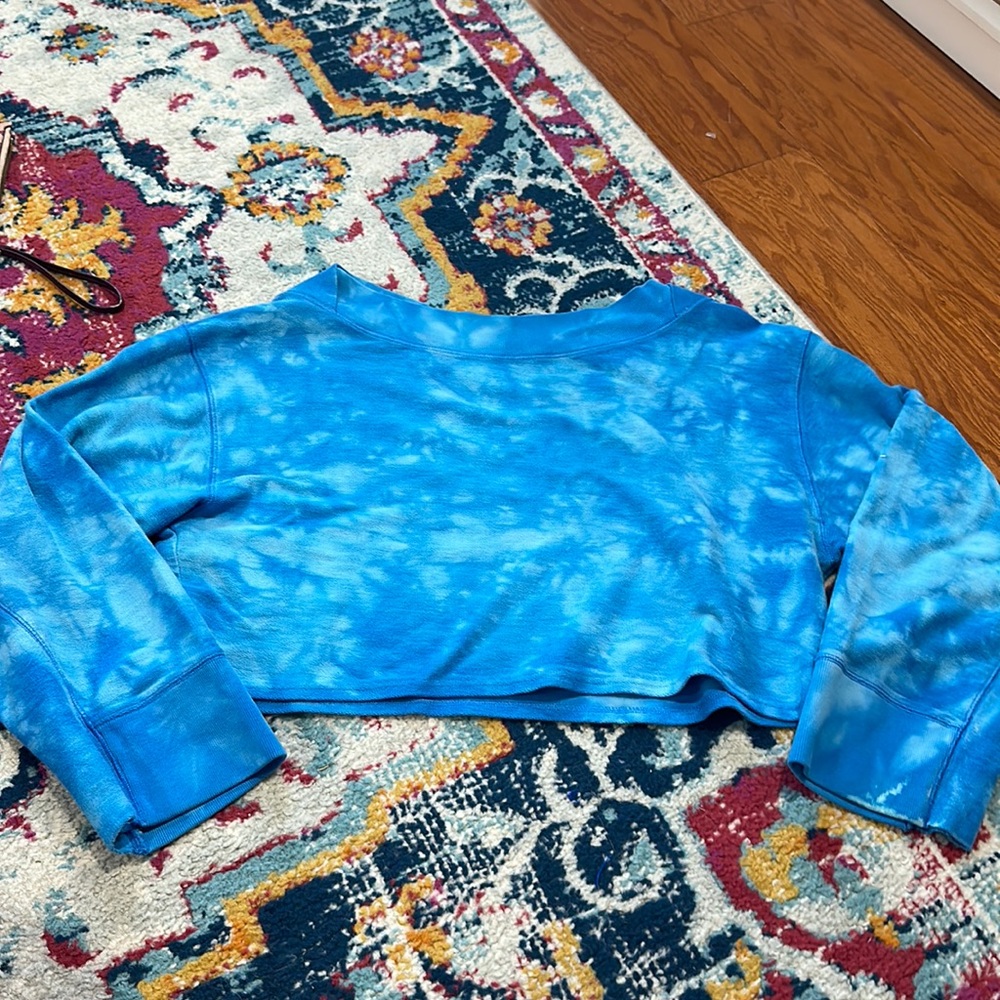 Free people tie-dye cropped sweater